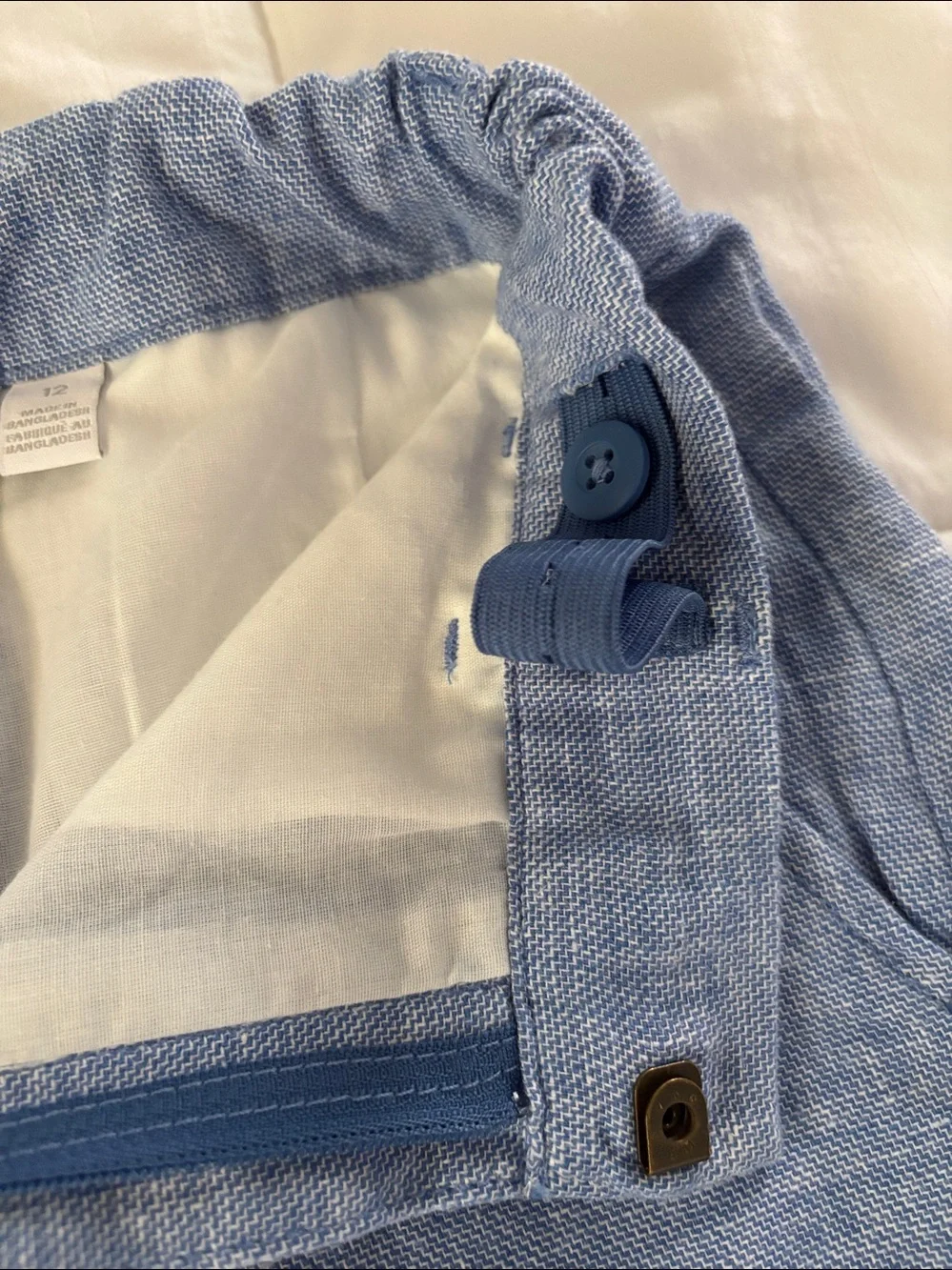 Gymboree Linen-Blend   Light Blue Linen Seersucker Vest & Pants Set Size 12 NWOT